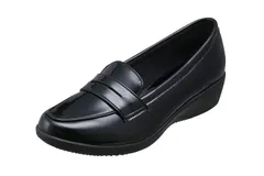 [パンジー] 4936 レインステップ レインシューズ レディース 3E ローファー 防水 抗菌 24.5cm ブラック [ブラック] [24.5 cm]