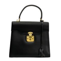 美品バリーBALLY ミニケリーバッグハンドバッグブラックフォーマル和装 