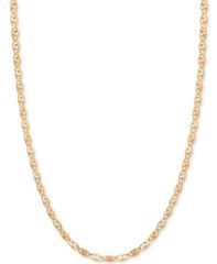 イタリアン ゴールド メンズ アクセサリー ネックレス・チョーカー・ペンダントトップ レース Italian Gold 16 TriColor Valentina Chain Necklace 15m