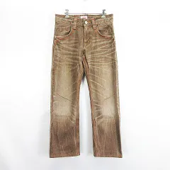 エドウィン EDWIN EXCLUSIVE VINTAGE 424XVS デニム ジーンズ ボトムス ストレート ユーズド加工 28 ブラウン ※EKM