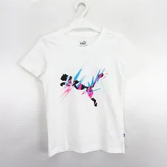 プーマ PUMA Tシャツ カットソー 半袖 クルーネック ネイマール NJR ロゴ コットン XS ホワイト サッカーウェア ※EKM