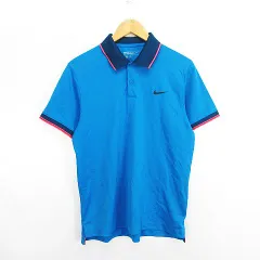 ナイキゴルフ NIKE GOLF ポロシャツ 半袖 DRI-FIT ロゴ L ブルー ※EKM
