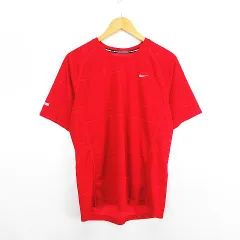 ナイキ NIKE Tシャツ カットソー 半袖 クルーネック DRI-FIT ロゴ XL レッド ランニングウェア ※EKM