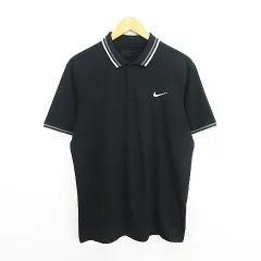 ナイキゴルフ NIKE GOLF ポロシャツ 半袖 DRI-FIT ロゴ L ブラック ※EKM