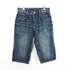 エドウィン EDWIN KS0027 デニム ジーンズ ボトムス ハーフパンツ ユーズド加工 28 インディゴ ※EKM