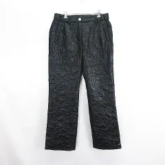 マリクレール MARIE CLAIRE SPORT パンツ ボトムス ブーツカット 総柄 中綿 蓄熱 保温 LL ブラック ゴルフウェア ※EKM