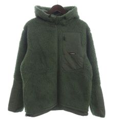 ボンファイア BONFIRE ボアジャケット ブルゾン フルジップ フーディ 緑 オリーブ M