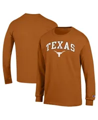 チャンピオン メンズ トップス Tシャツ ロゴ Champion MensTexas Orange Texas Longhorns Arch Over Logo Long Sleeve TShirt Orange オレンジ