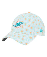 ニューエラ レディース アクセサリー 帽子 New Era Womens White Miami Dolphins Active Leopard 9TWENTY Adjustable Hat White ホワイト