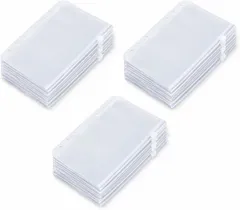 ideastore バインダーポケット 手帳 6穴 貯金 ファイル 縦型 シール帳 30枚セット (クリア)