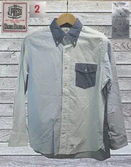 ⚠️⚠️ マルチカラー 2サイズ J.PRESS×BLUE BLUE ジェイプレス×ブルーブルー マルチストライプ 長袖シャツ マチ付き