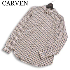 イタリア製★ CARVEN カルヴェン 通年 長袖 ギンガム チェック シャツ Sz.2 メンズのサムネイル