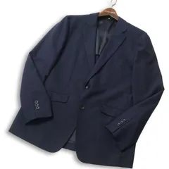 SUIT SELECT スーツセレクト 通年 背抜き★ ストレッチ ストライプ テーラード ジャケット Sz.A6 メンズ ネイビー ビジネス