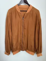 【極上の光沢】シルク100% ヴィンテージ ボンバージャケット Lサイズ