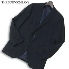 THE SUIT COMPANY スーツカンパニー 通年 オーストラリア製 ウール ストライプ テーラード ジャケット Sz.175-8D メンズ 紺