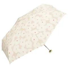 Wpc. 雨傘 ハナプリント ミニ ベージュ 折りたたみ傘 50cm レディース 晴雨兼用 フック付き 収納袋 大きく開く 持ち運びに便利 花柄 北欧 レトロ ナチュラル おしゃれ 可愛い 女性 7620-127-002 [ベージュ]