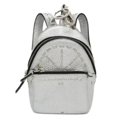フェンディ(Fendi) セレリア キーリング付き 7AR471 メンズ,レディース レザー ポーチ シルバー