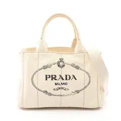 プラダ PRADA トートバッグ CANAPA カナパ オフホワイト キャンバス カナパ 2wayトート レディース Used B