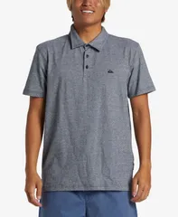 クイックシルバー メンズ トップス ポロシャツ Quiksilver Mens Sunset Cruise Short Sleeve Polo Shirt Black ブラックのサムネイル