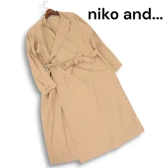 niko and... ニコアンド 通年 ウエストリボン♪ ロング コットン コート Sz.F　レディース
