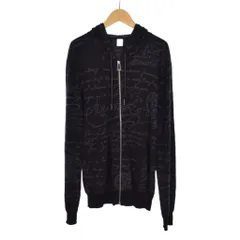 ベルルッティ Berluti カリグラフィ ニット パーカー フーディー ジップアップ L 黒 ブラック R20KHL97YWBE ☆AA★のサムネイル