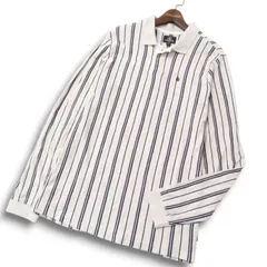 VOLCOM ボルコム SUMPTER POLO LS ロゴ刺繍★ 長袖 ストライプ ポロシャツ Sz.M メンズのサムネイル