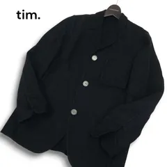 tim. ティム 春夏 麻 リネン★ ニット カバーオール テーラード ジャケット Sz.1 メンズ 黒のサムネイル