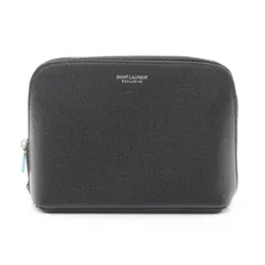サンローランパリ SAINT LAURENT PARIS ポーチ 565962 ブラック レザー ポーチ レディース Used A