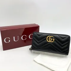 【中古品】GUCCI グッチ 443123 GGマーモント ジップアラウンドウォレット 財布 長財布 【181-260318-ya-05-izu】