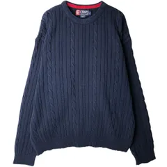 古着 90年代 ラルフローレン Ralph Lauren CHAPS チャップス ケーブル編み コットンニットセーター USA製 メンズL相当/eaa619675