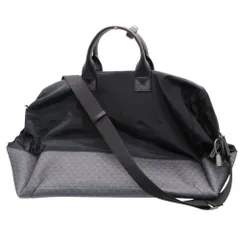EMPORIO ARMANI エンポリオアルマーニ ボストンバッグ 2WAY ハンド ショルダー ナイロン×レザー ロゴ 旅行カバン 鞄 グレー 【中古】