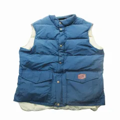 80s Vintage WOOLRICH ウールリッチ USA製 ダウンベスト ジャケット ノースリーブ ブルゾン 上着 L ブルー 青 メンズ 【中古】