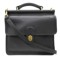 COACH オールドコーチ ウィリス 9927 2way バッグ ショルダーバッグ ターンロック 黒 ブラック レディース 【中古】