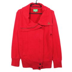 Vivienne Westwood RED LABEL CHOICE ヴィヴィアンウエストウッド オーブ刺繍 スウェット パーカー ジャケット 2WAY 1 S 赤 【中古】