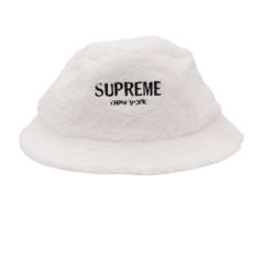 SUPREME シュプリーム 17SS terry crusher パイル地 バケットハット 帽子 ホワイト サイズM/L メンズ 【中古】