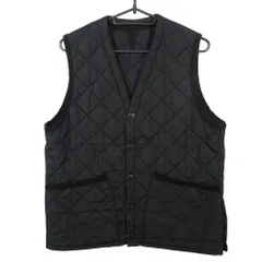 Barbour バブアー キルティング ベスト 中綿入り ナイロン ジャケット ノースリーブ 1702221 36 M ブラック 黒 メンズ 【中古】