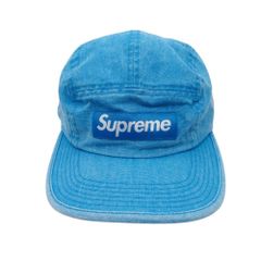 Supreme シュプリーム 17SS washed canvas camp cap ウォッシュドキャンバス キャンプキャップ 帽子 ライトブルー メンズ 【中古】