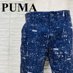 PUMA プーマ  ハーフパンツ 総柄 ショート ネイビー XL 0365K