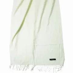 Cashmere カシミヤ100% 大判 ストール マフラー ホワイト サイズ180×65cm レディース 【中古】
