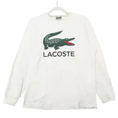 LACOSTE ラコステ Tシャツ 長袖 ビッグワニ プリント ロングスリーブ コットン TH204PL XS ホワイト メンズ 【中古】