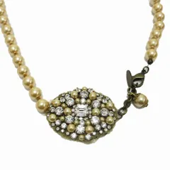 rada ラダ ビジュートップ パール ロングネックレス アクセサリー ベージュ レディース 【中古】