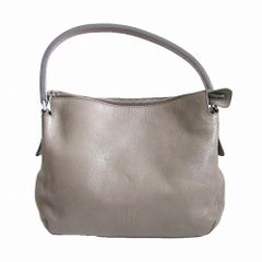 HIROFU ヒロフ Hロゴ シュリンクレザー ワンショルダーバッグ 肩掛け グレー レディース 【中古】
