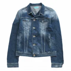GAS ガス NO4 デニムジャケット ジージャン アウター ユーズド加工 サイズL メンズ インディゴブルー 【中古】