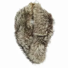 SAGAFOX サガフォックス リアルファー フォックスファー 本毛皮 マフラー ティペット ブラウン レディース 【中古】