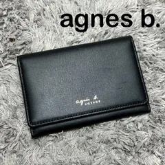 【未使用】agnes b. VOYAGE アニエスベー 名刺入れ カードケース ブラック レザーのサムネイル
