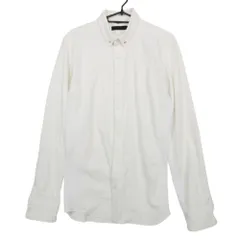 jun hashimoto ジュンハシモト リブストレッチ ボタンダウンシャツ 長袖 トップス ホワイト メンズ 【中古】