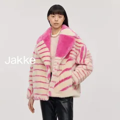 Jakkeピンク系マルチカラーファーコート 2026年最新】jakke カラー：ピンク系 レディース 毛皮・ファーコートの