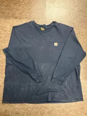 CARHARTT ポケットロゴ 長袖Tシャツ ブラック 3XL US古着