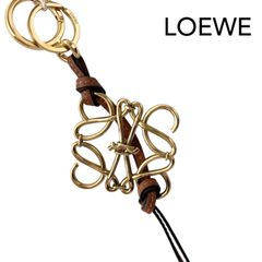 未使用 LOEWE ロエベ アナグラム GP チャーム ゴールド ブラウン