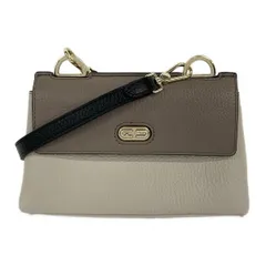 FURLA(フルラ) ショルダーバッグ美品  - ベージュ×グレーベージュ レザー